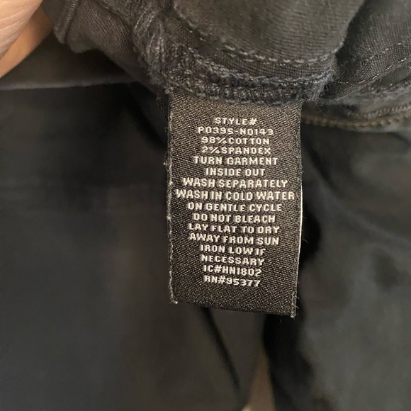 Sanctuary Black Skinny Leg Raw Hem Large Pocket Jeans Size 27 - Picture 11 of 15